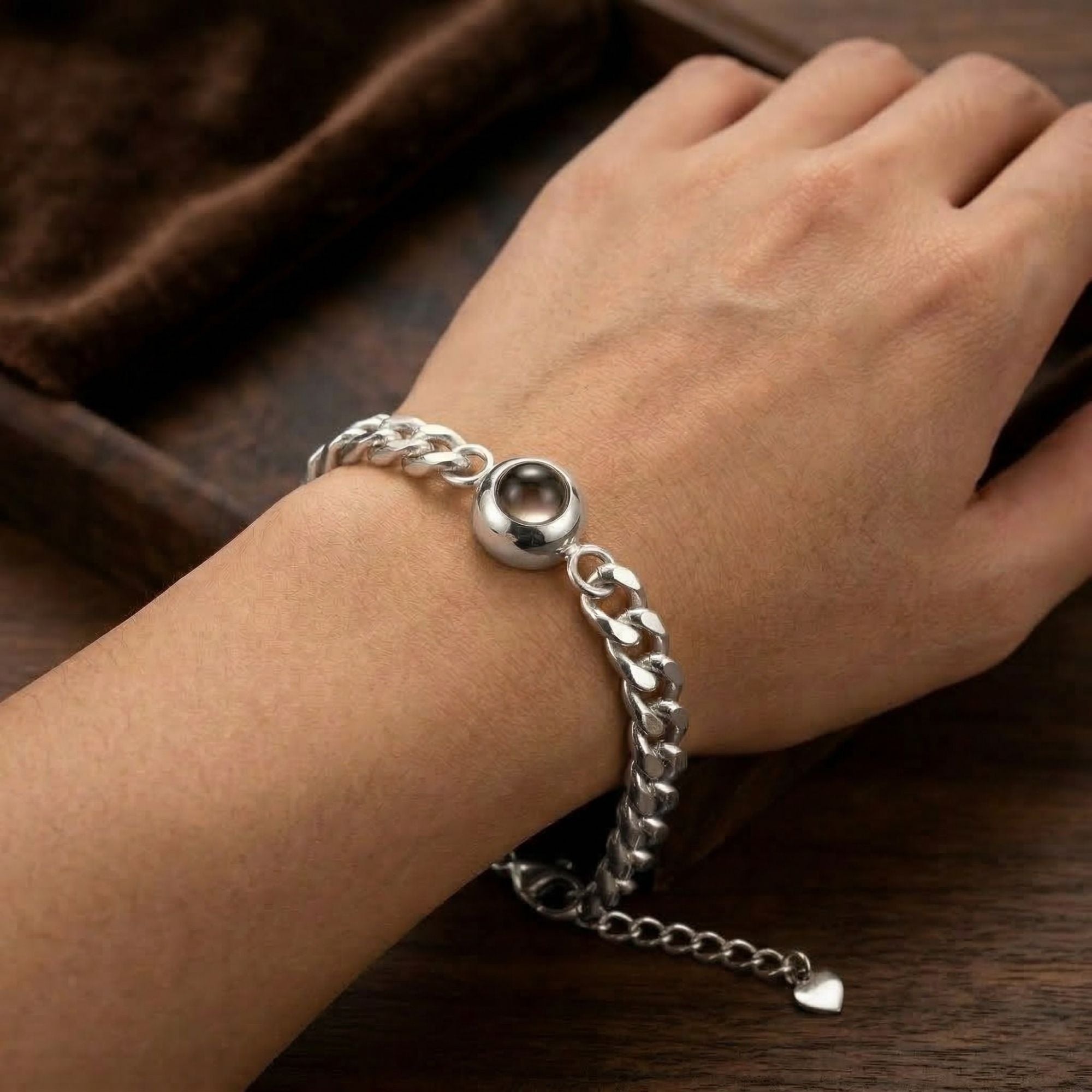 Men's Adjustable Link Chain Bracelet SnapEyelet