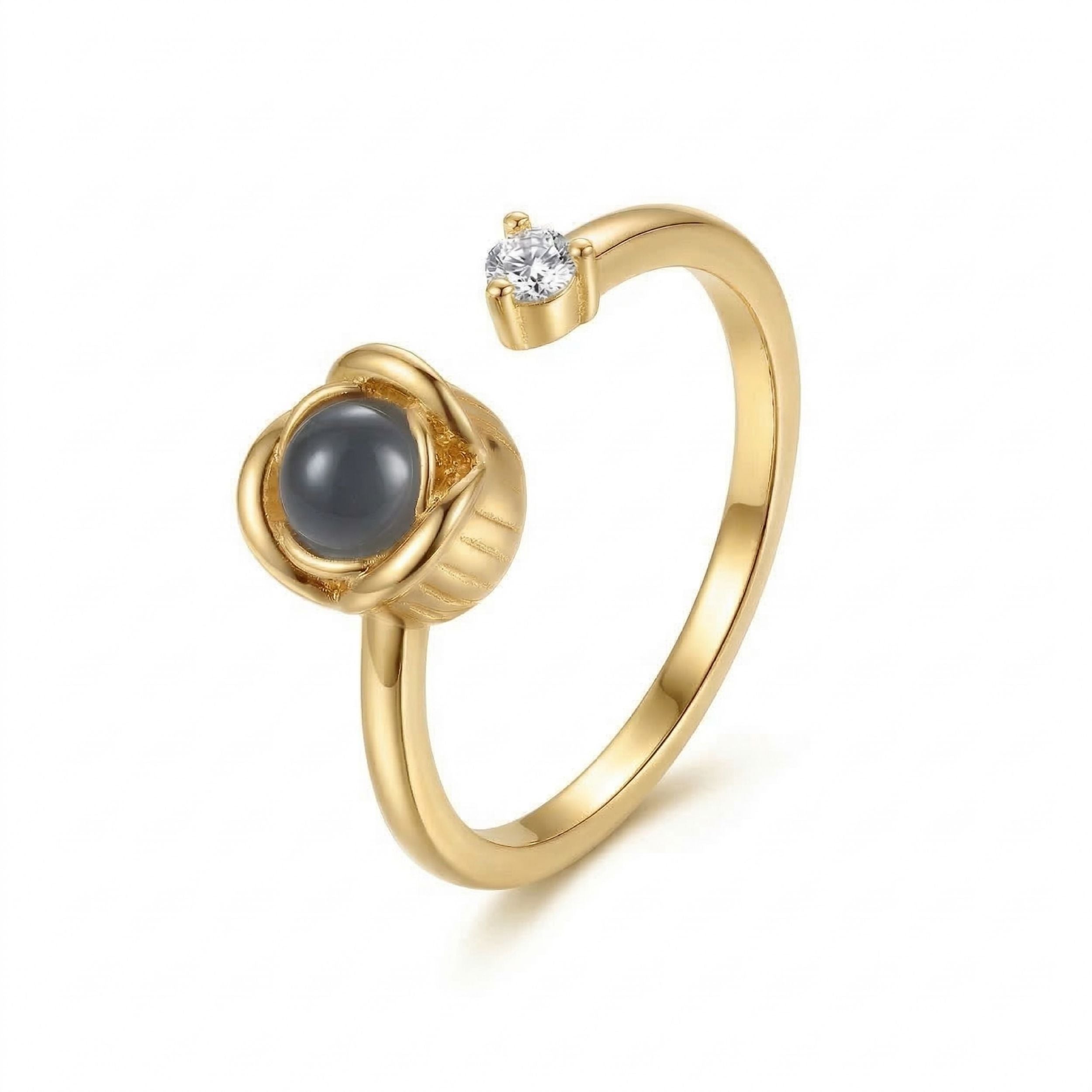 Rose Shape Adjustable Cuff Ring – SnapEyelet