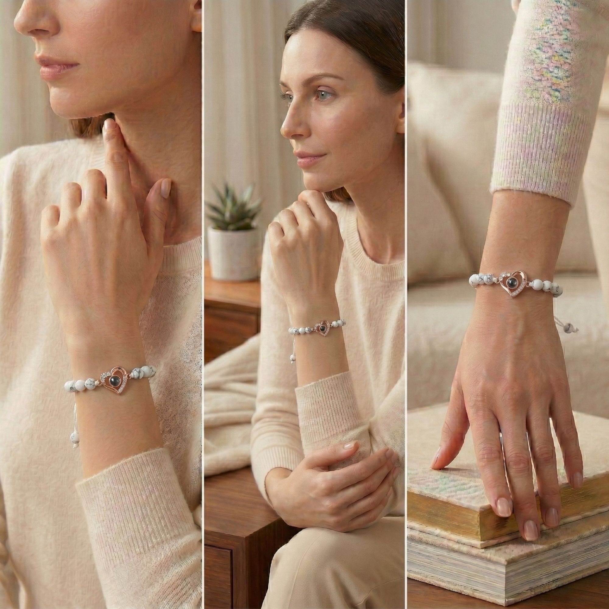 The Hidden Memory Projection beads Bracelet"- SnapEyelet
