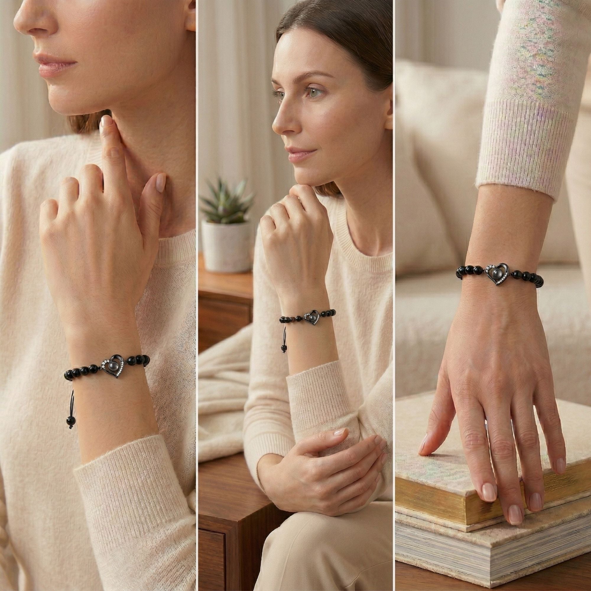 The Hidden Memory Projection beads Bracelet"- SnapEyelet