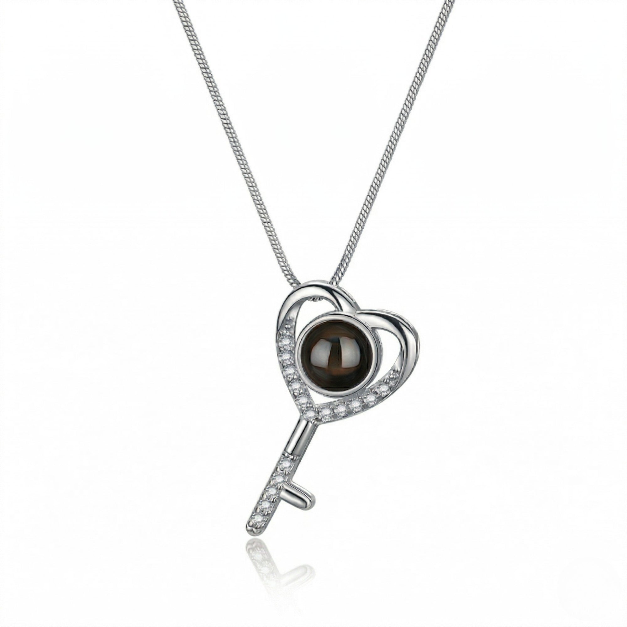 The Hidden Portrait projection key Necklace