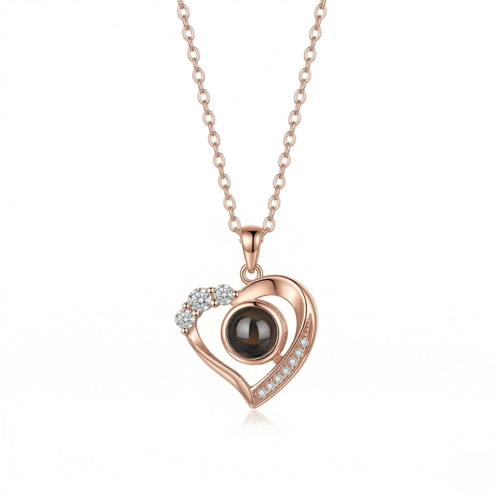 The Hidden Portrait projection twisted stone Necklace-SnapEyelet