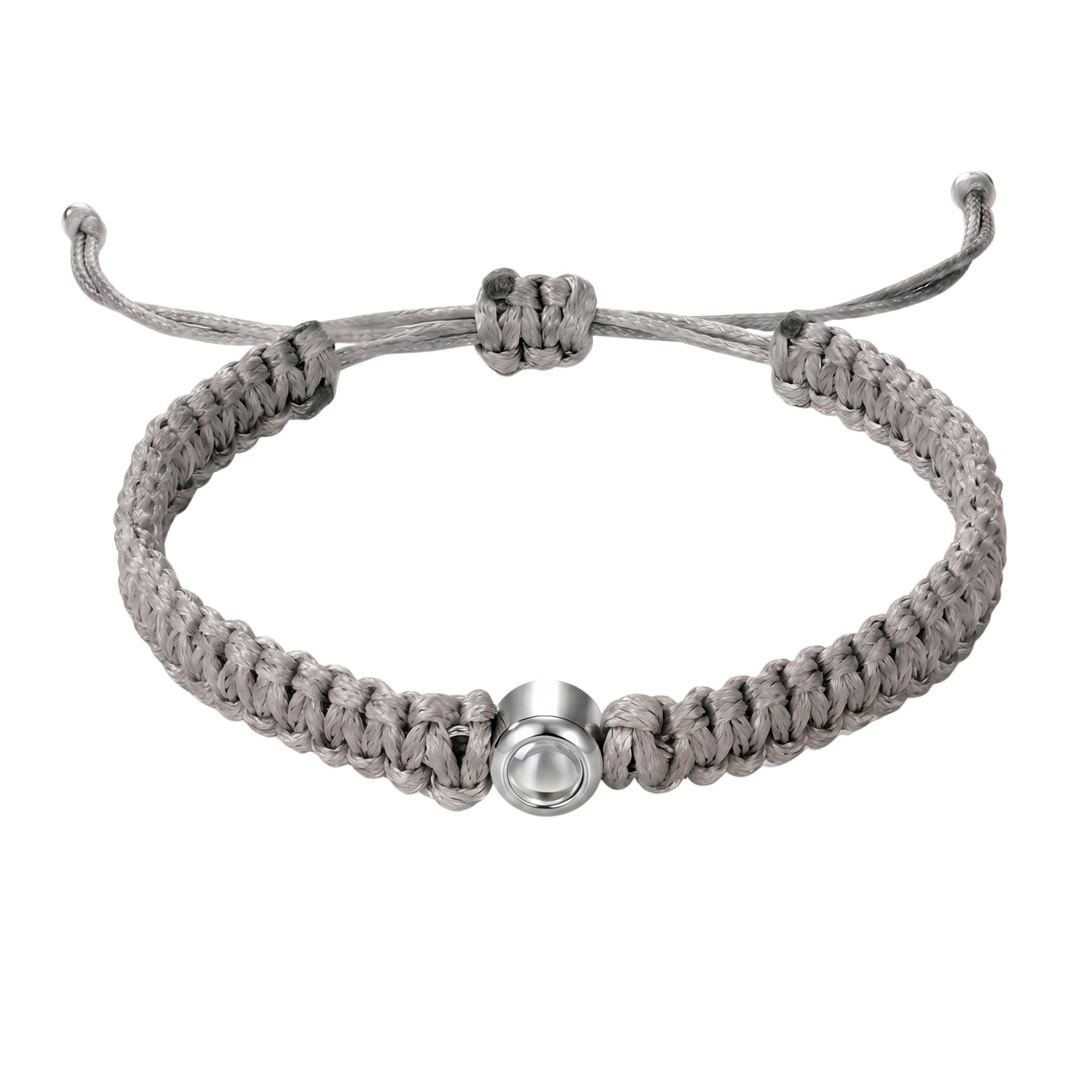 His/Her Braided Rope photo Projection DROP Bracelet- SnapEyelet