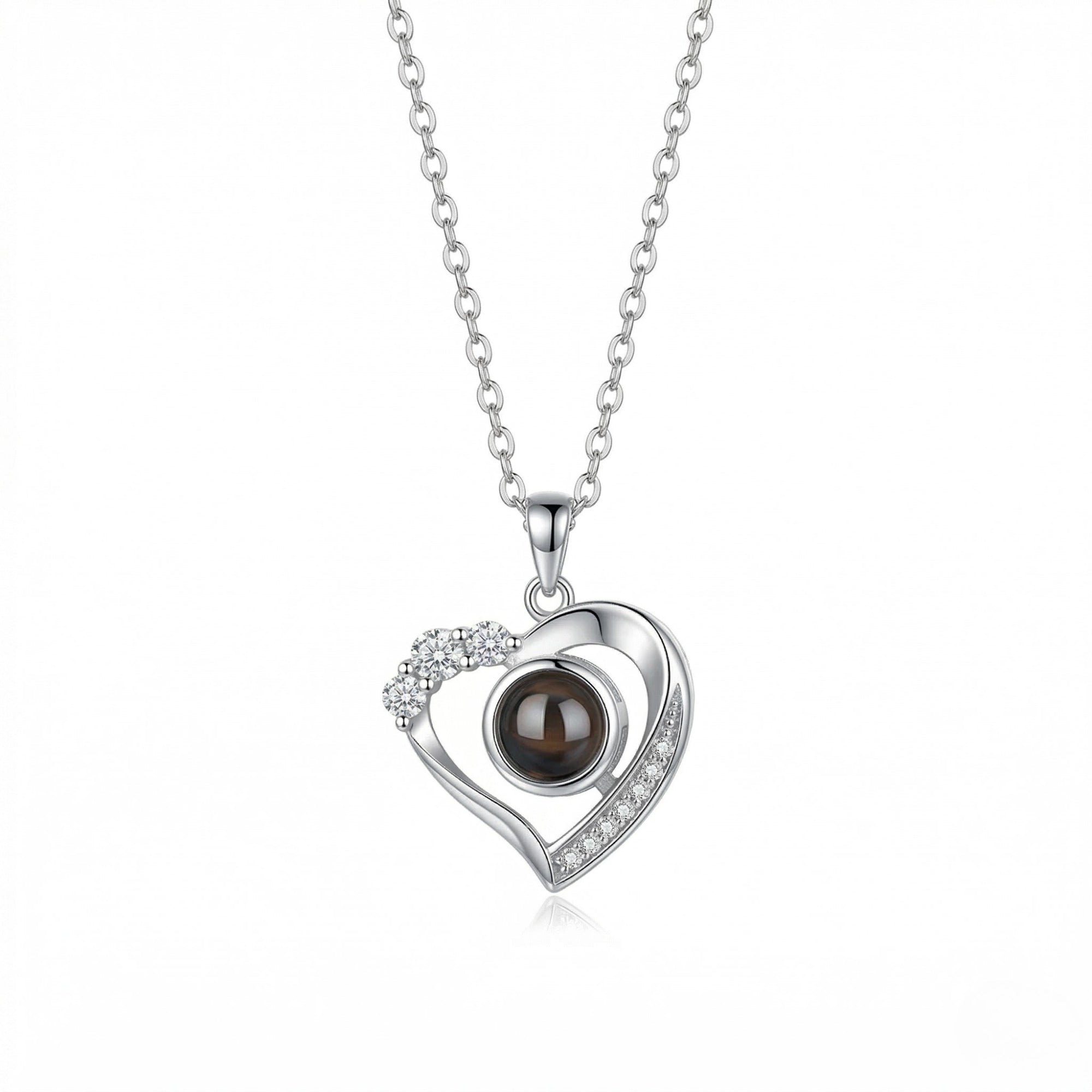 The Hidden Portrait projection twisted stone Necklace-SnapEyelet