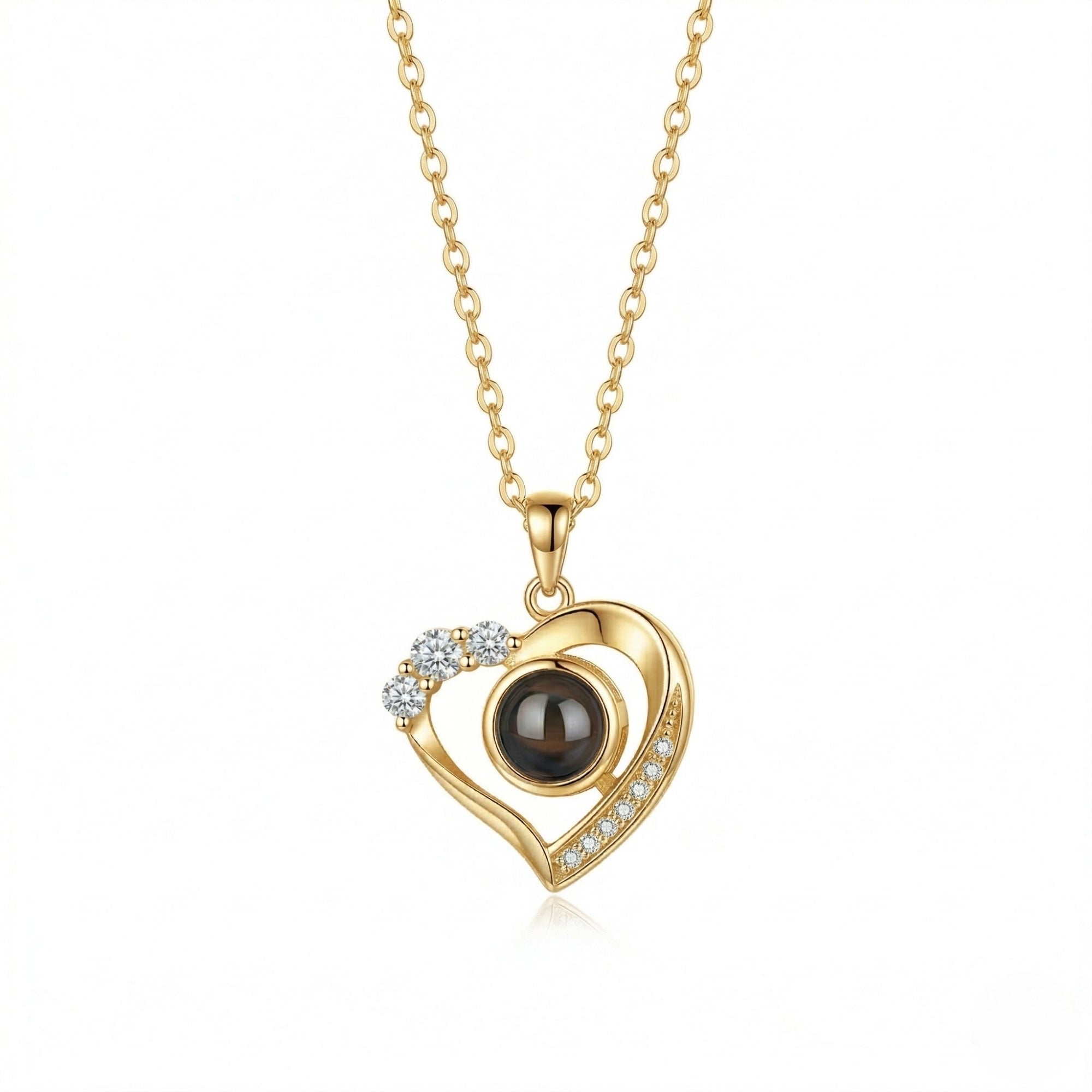 The Hidden Portrait projection twisted stone Necklace-SnapEyelet