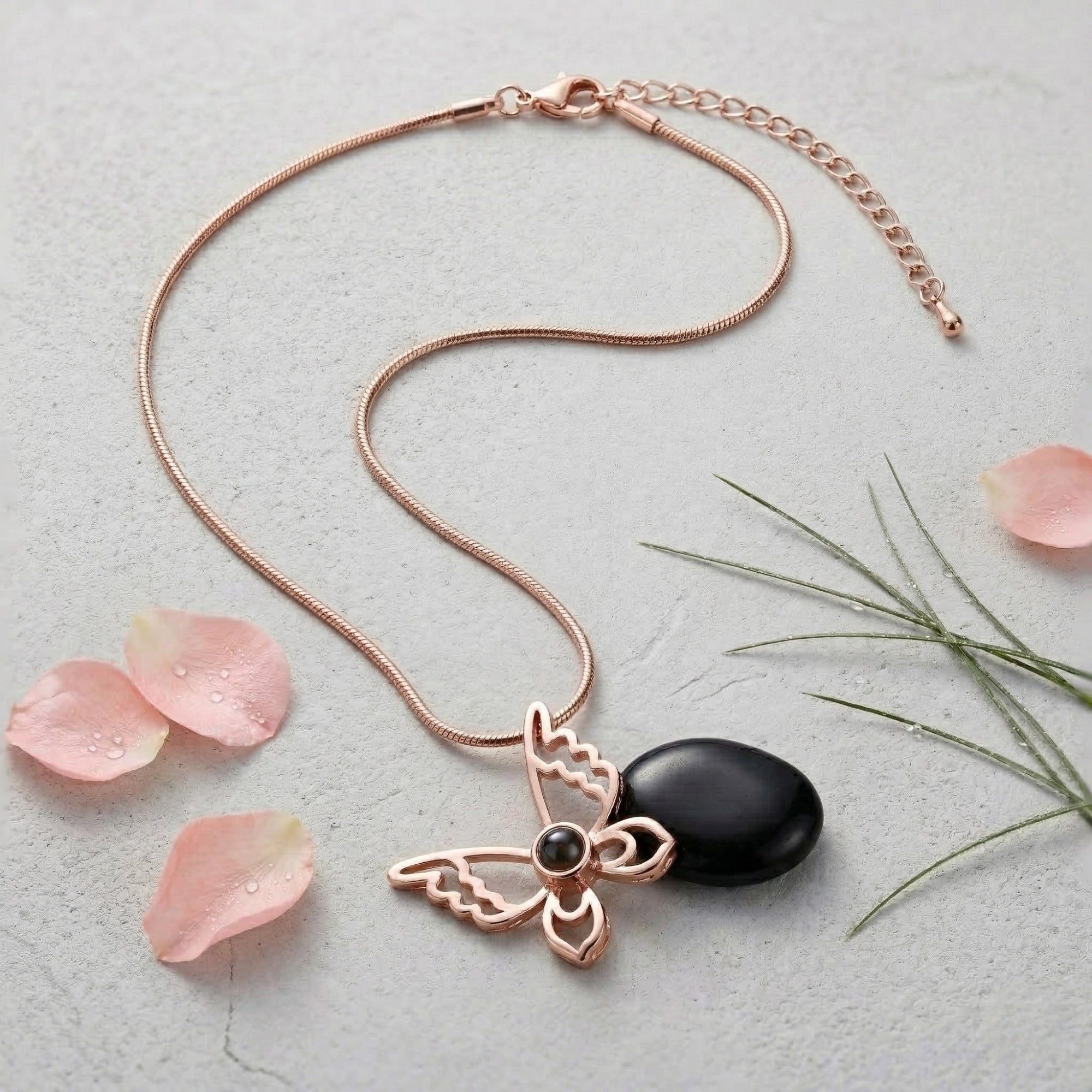 Elegant Butterfly “ Memory Projection Necklace-SnapEyelet