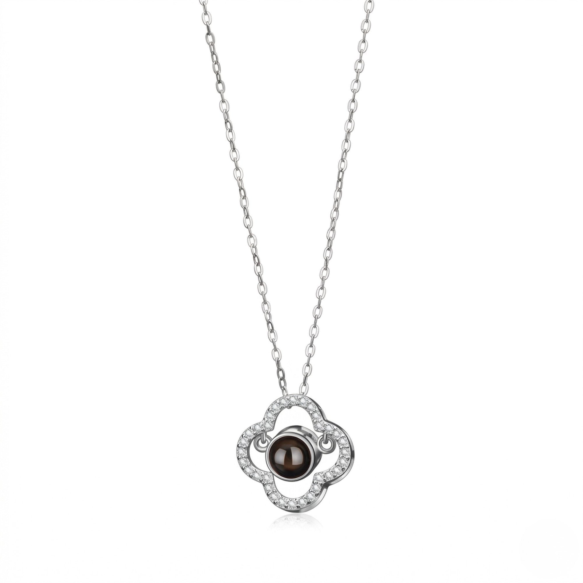 Hidden photo projection square Necklace- SnapEyelet