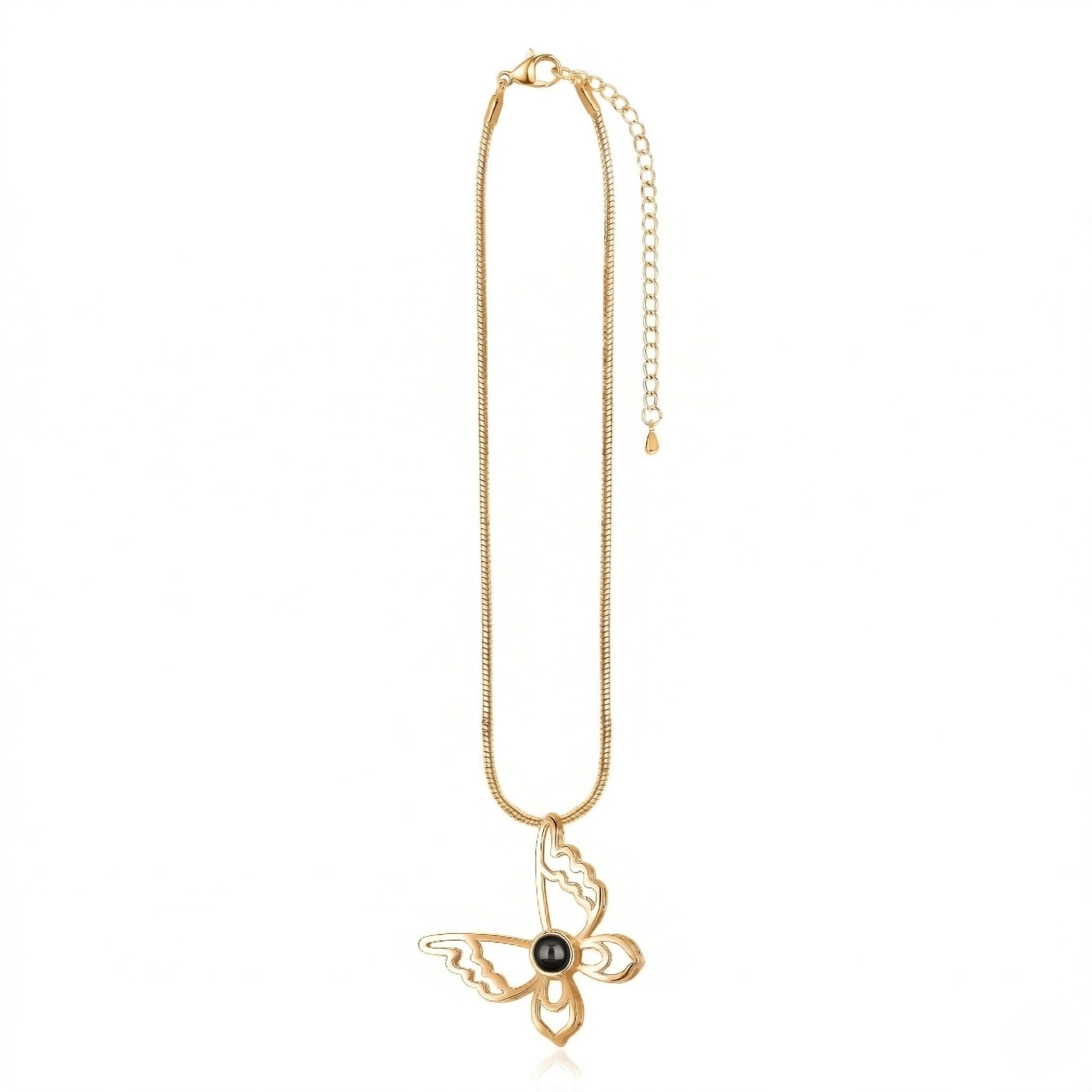 Elegant Butterfly “ Memory Projection Necklace-SnapEyelet