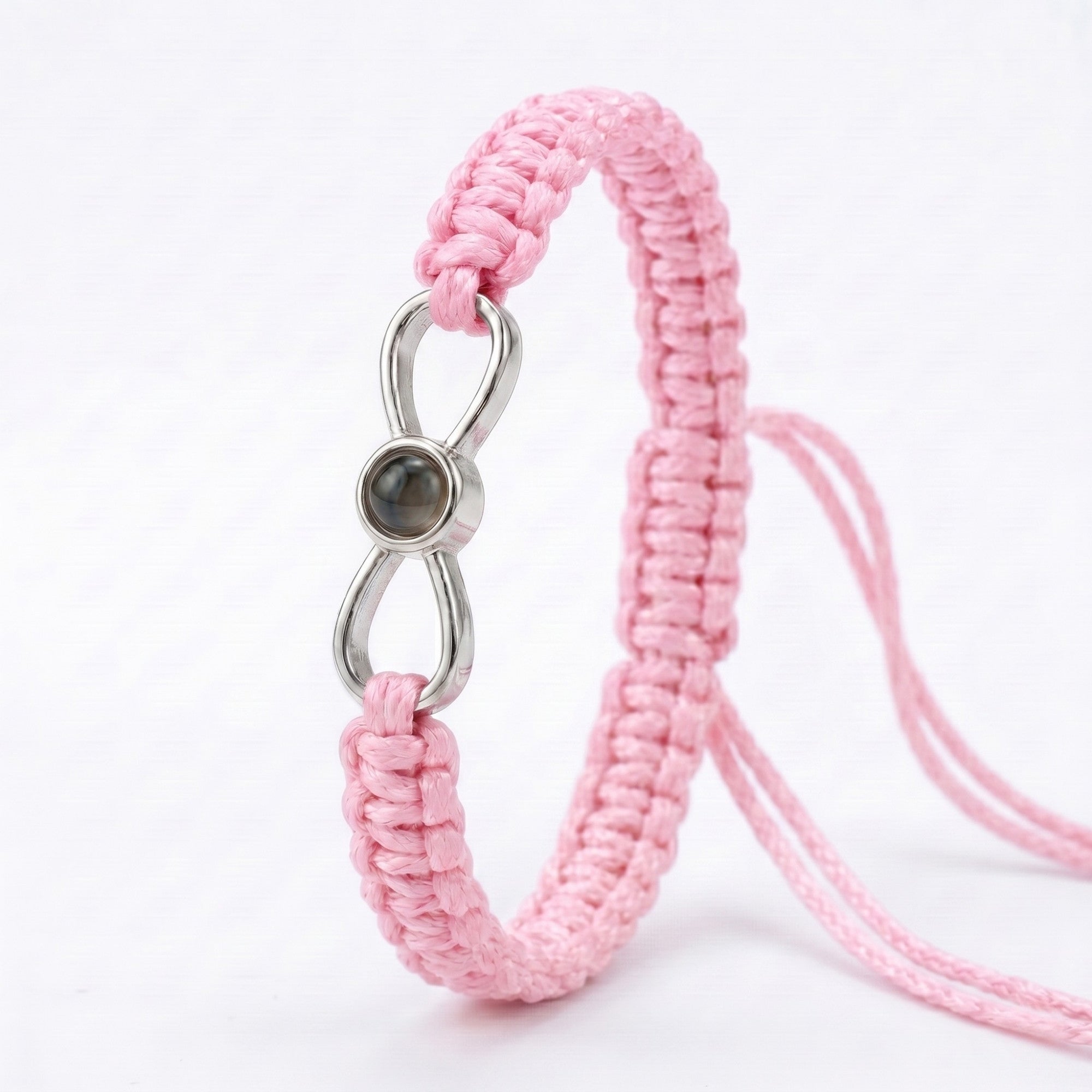 His/Her Braided Rope photo Projection INFINITE Bracelet- SnapEyelet