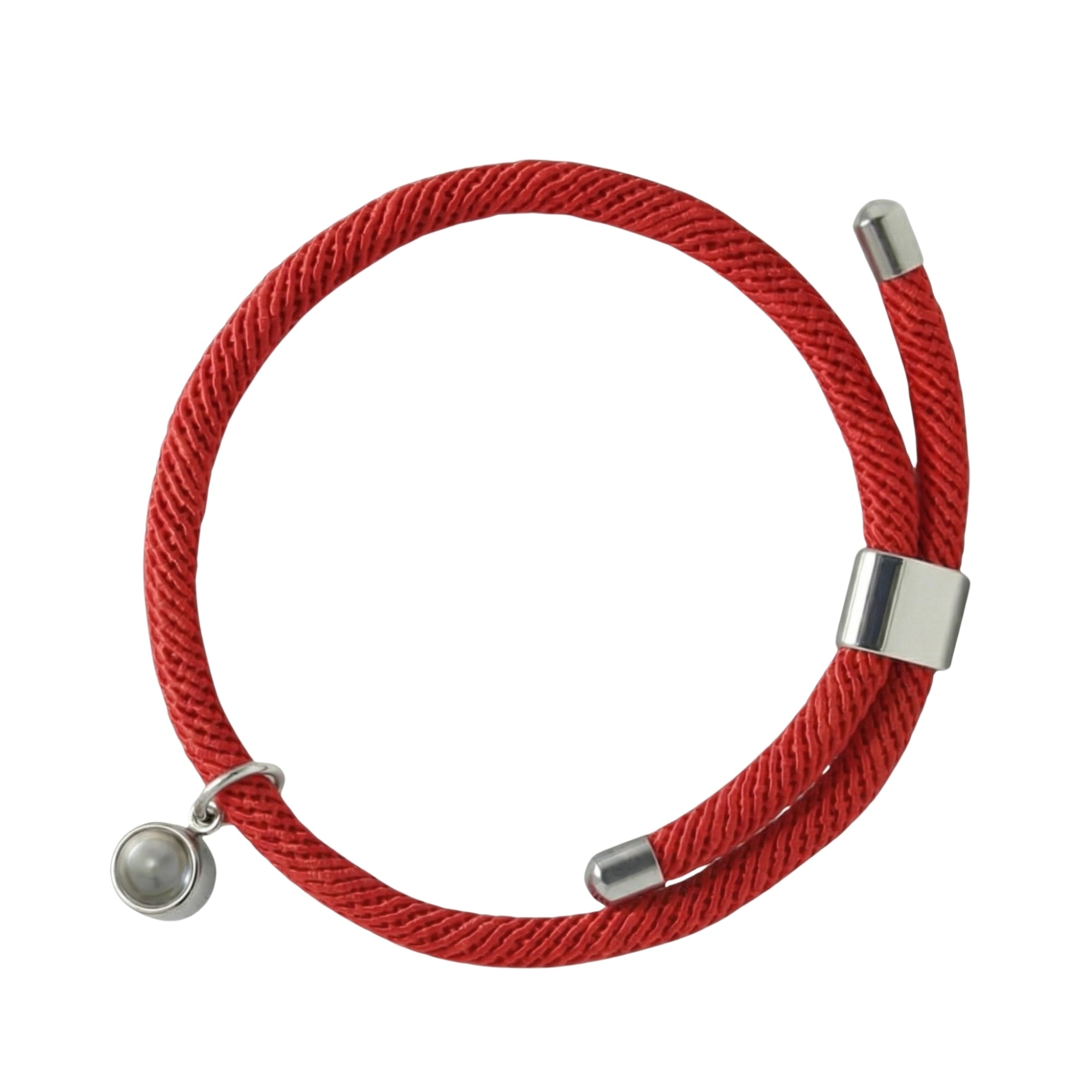 His/Her Adjustable Braided Rope photo Projection Bracelet- SnapEyelet