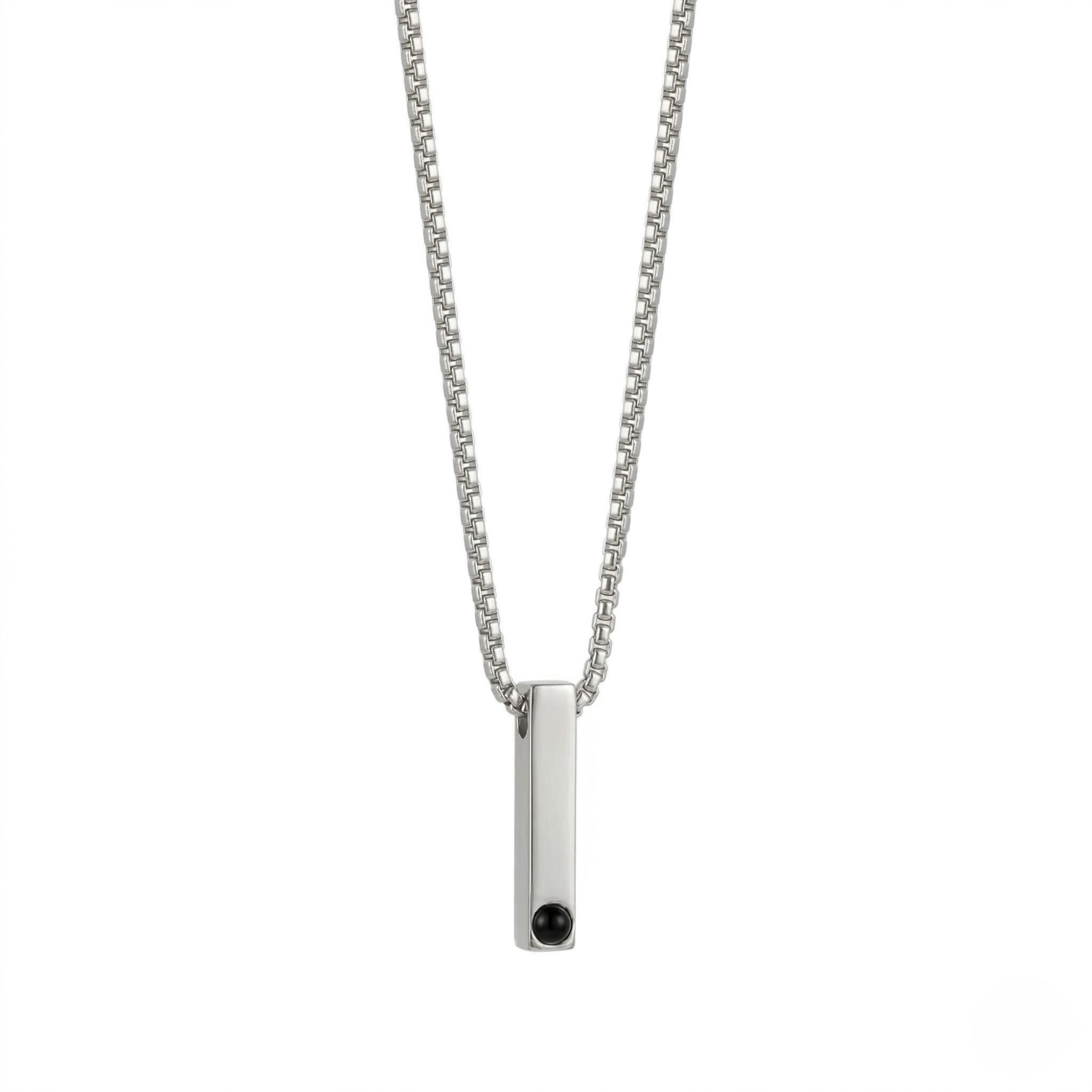 Pursonalised Photo projection Bar Necklace -SnapEyelet
