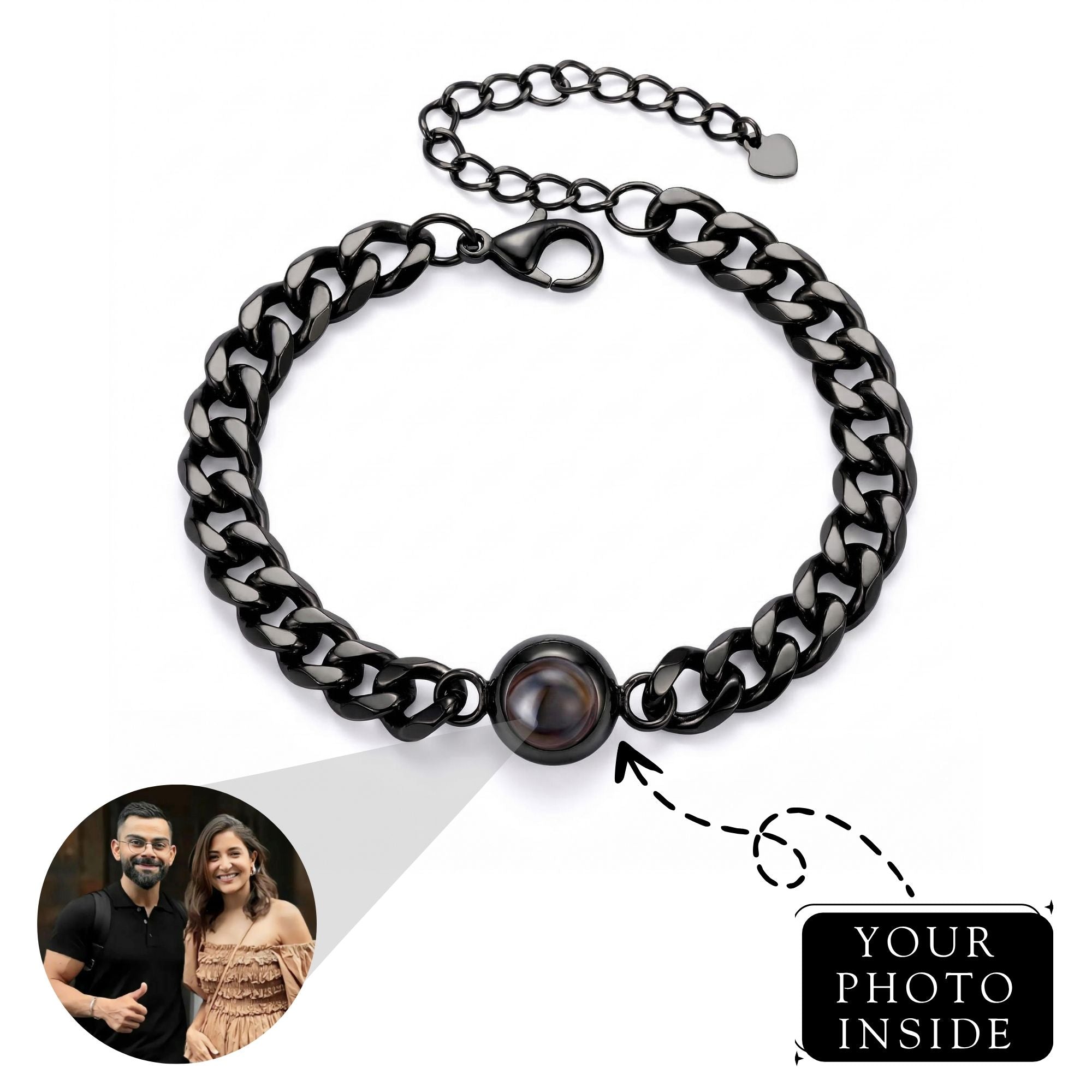 Men's Adjustable Link Chain Bracelet SnapEyelet