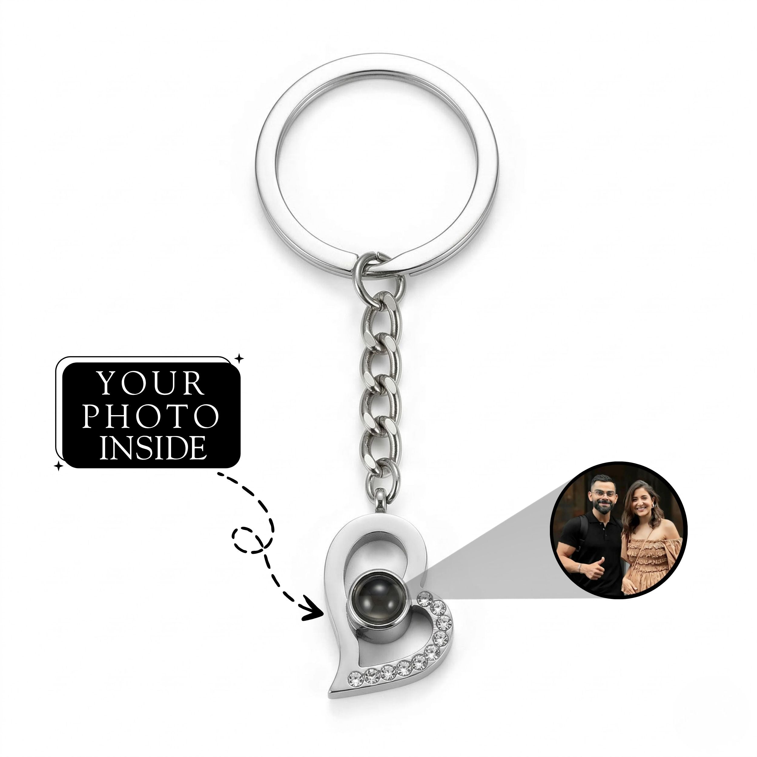 Heart Keyring – Minimal & Stylish 6cm Design SnapEyelet
