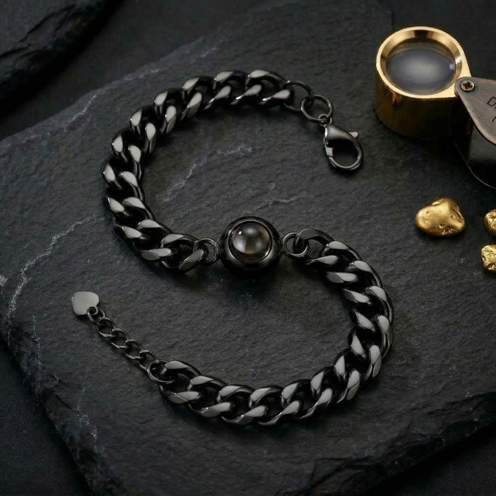 Men's Adjustable Link Chain Bracelet SnapEyelet